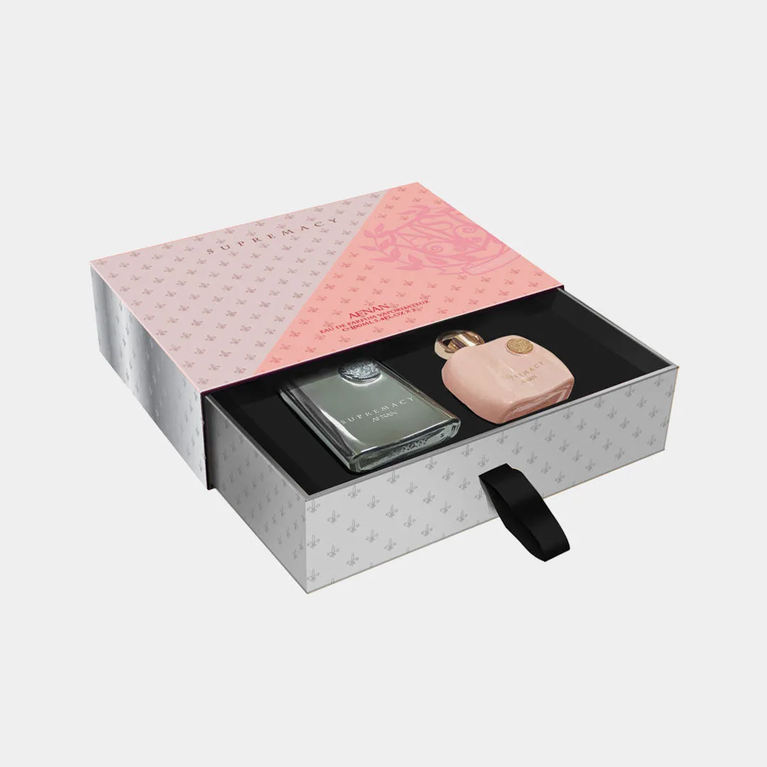 Afnan GIFT SET SUPREMACY SILVER & PINK