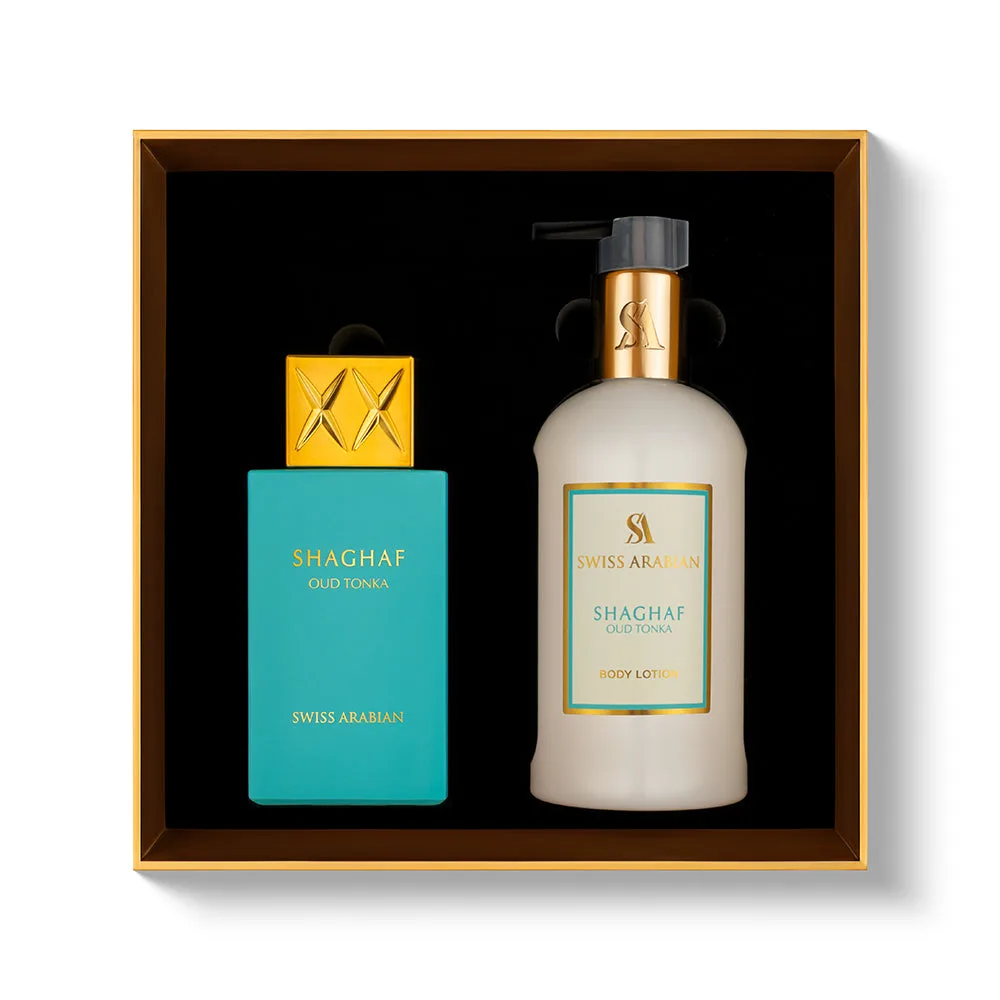 Swiss Arabian SHAGHAF OUD TONKA EDP + BODY LOTION GIFT SET